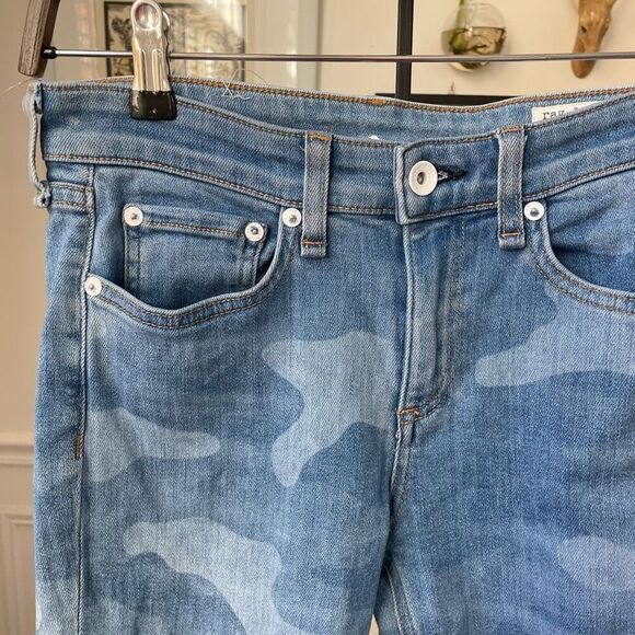 Rag & Bone Cate Mid-Rise Faded Camo Ankle Skinny Leg Jean 25 x 28 - Picture 3 of 10